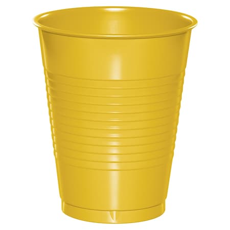 Touch Of Color School Bus Yellow Plastic Cups, 16oz, 240PK 28102181